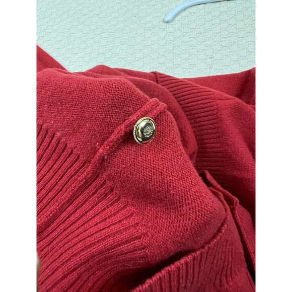 Vintage Pendleton Cardigan 100% Virgin Wool Sweater Preppy | Red | Women's Small - Picture 11 of 14